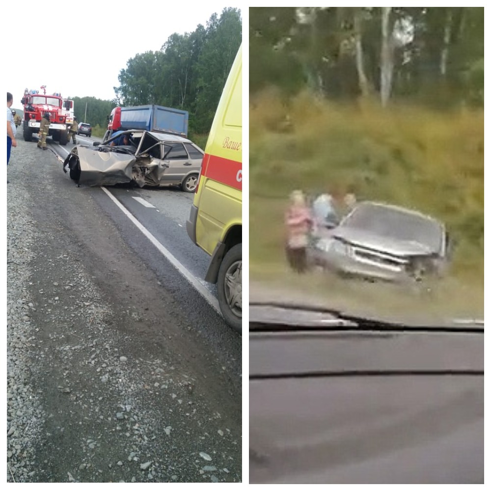 «Машины раскидало в стороны»: под Новосибирском столкнулись ВАЗ-2114 и «Хонда»
