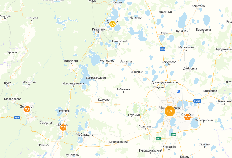 Карта п первомайский челябинская область