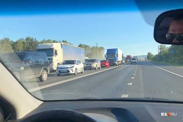 Затор от Челябинского до Березовского тракта Затор от Челябинского до Березовского тракта
