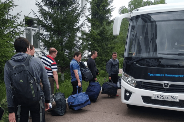 На трех автобусах их развезли по домам На трех автобусах их развезли по домам