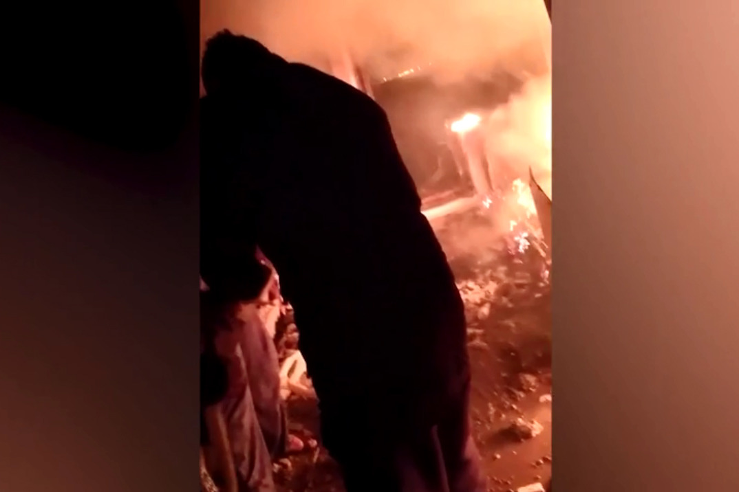 Зариф Ниязов в горящей квартире