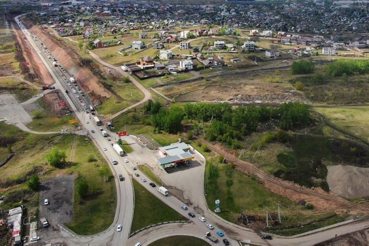 Обход Красноярска в Емельяновском районе со стороны кольца Северного шоссе<br>