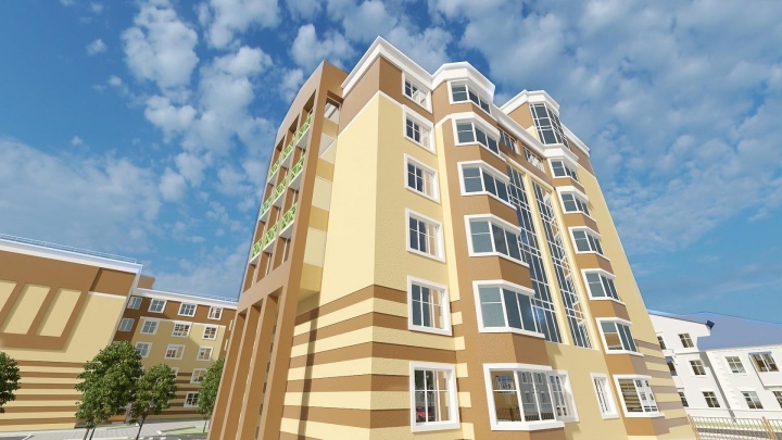 В Новосибирске строят новый народный 100-квартирный дом с эркерами