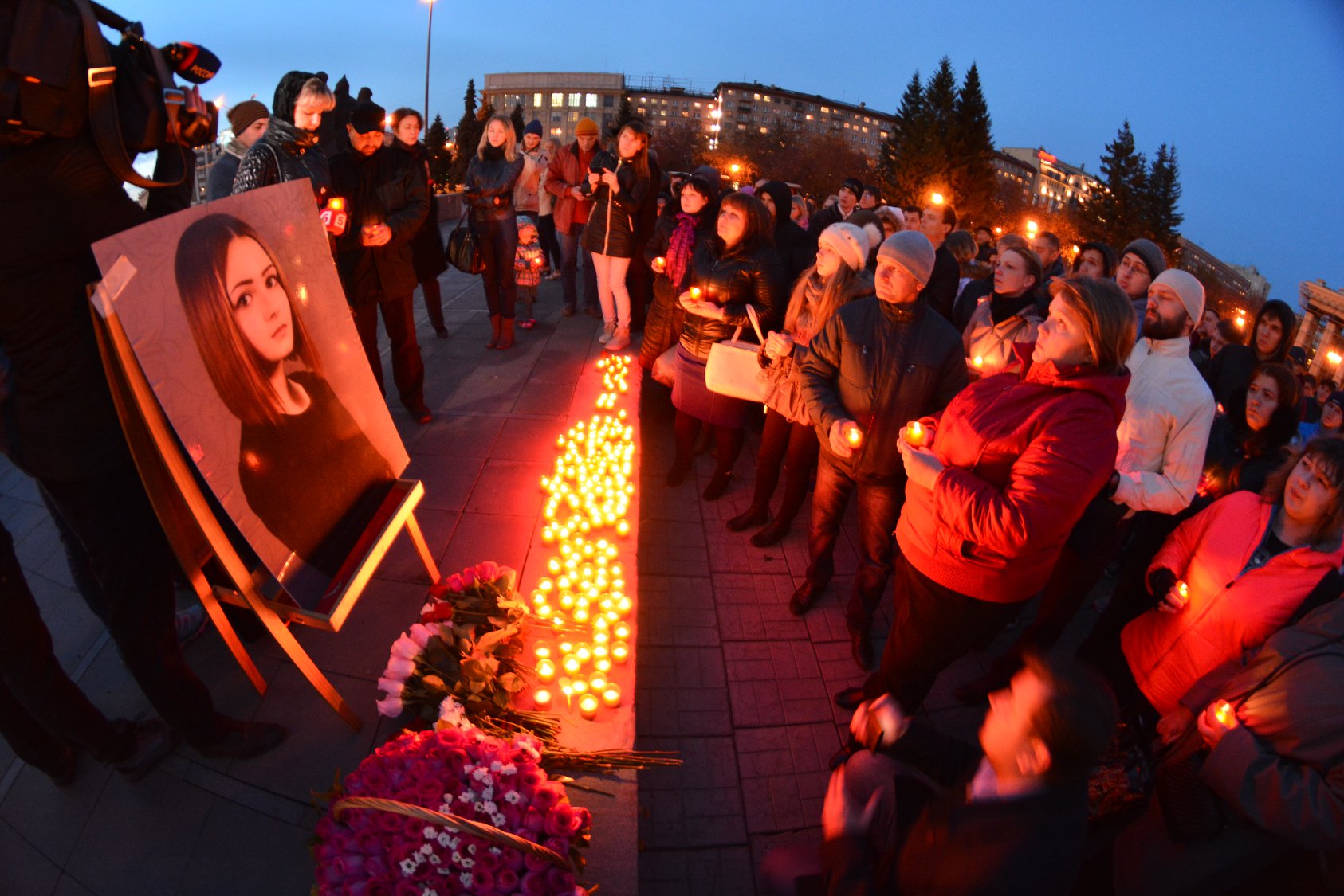 Андрей Копалов всегда был на всех самых важных событиях города. Фото было сделано 6 октября на пикете в память убитой Карины Залесовой