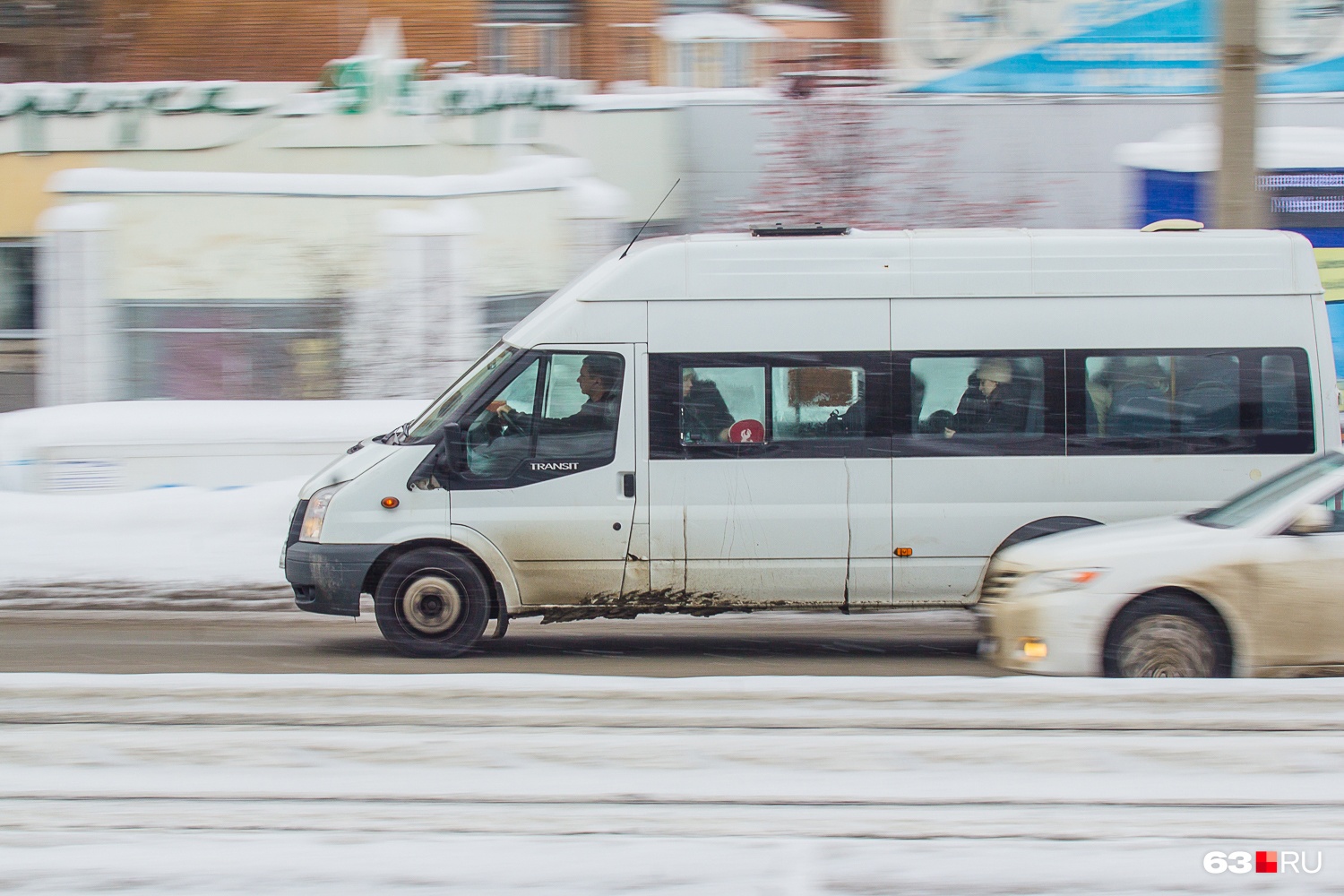 Маршрутное такси зимой