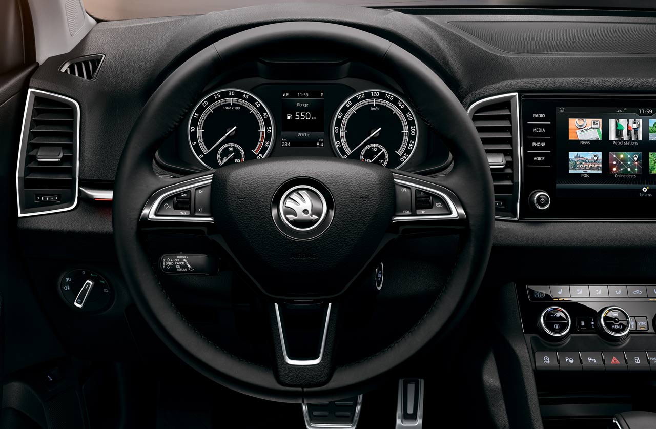 Внутри Karoq несильно отличается от других моделей SKODA Внутри Karoq несильно отличается от других моделей SKODA