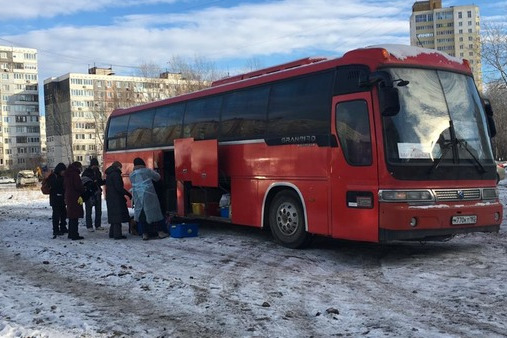 Автобус для бездомных курсирует раз в неделю по центральным улицам города Автобус для бездомных курсирует раз в неделю по центральным улицам города
