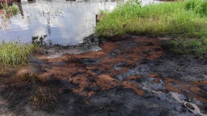 Нефтепродукты попали в Волгу из-за утечки на рыбинском предприятии. Фото с места ЧП