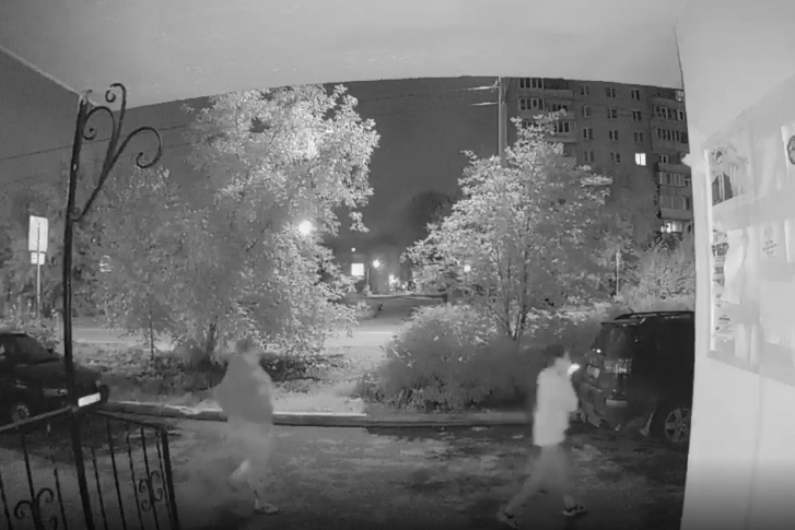Нападавших сняли камеры наблюдения, но лиц практически не разглядеть Нападавших сняли камеры наблюдения, но лиц практически не разглядеть