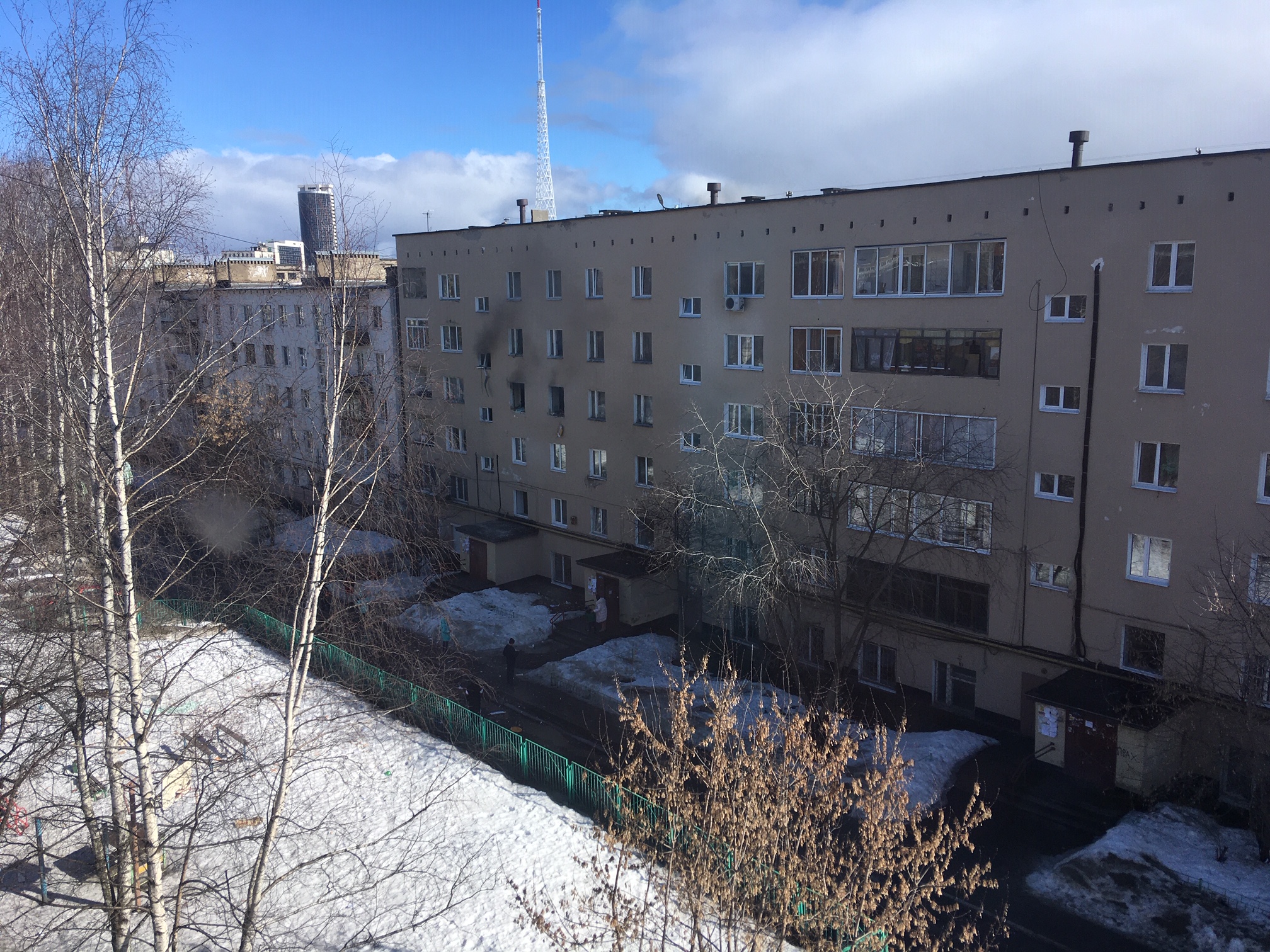 Первые минуты после взрыва Первые минуты после взрыва