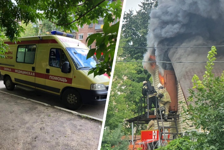 В выходные в Ярославской области загорелось здание МВД на транспорте