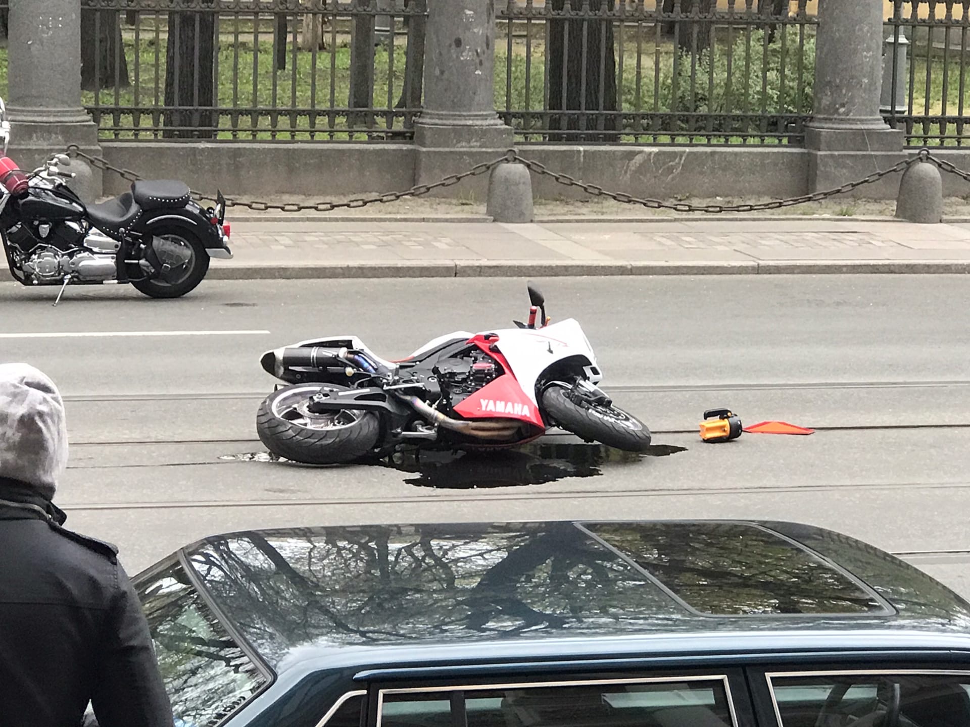 Авария на садовой с мотоциклом