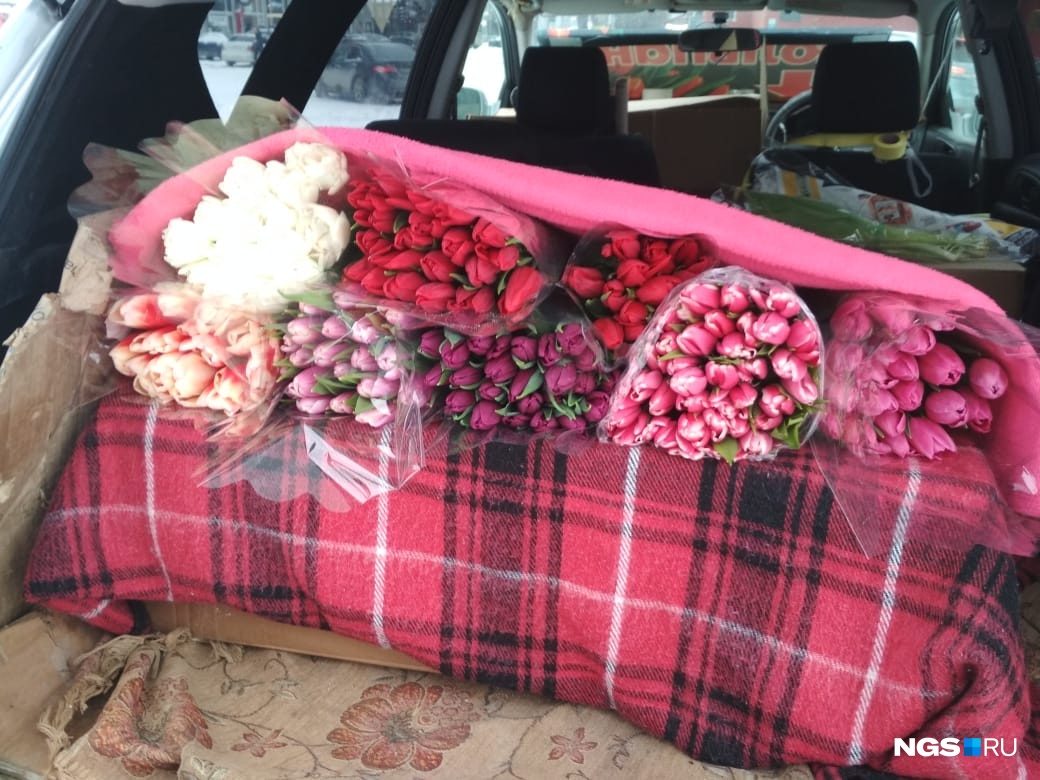 Грузовик с тюльпанами. Торговля тюльпанами с машины. Тюльпаны в машине. Машина продающая цветы.