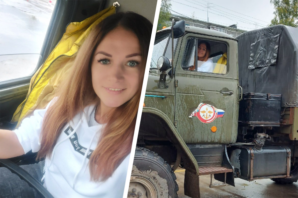 За рулем грузовика Светлана оказалась в начале сентября — почти сразу начала практиковаться на улицах Коряжмы<br> За рулем грузовика Светлана оказалась в начале сентября — почти сразу начала практиковаться на улицах Коряжмы<br>
