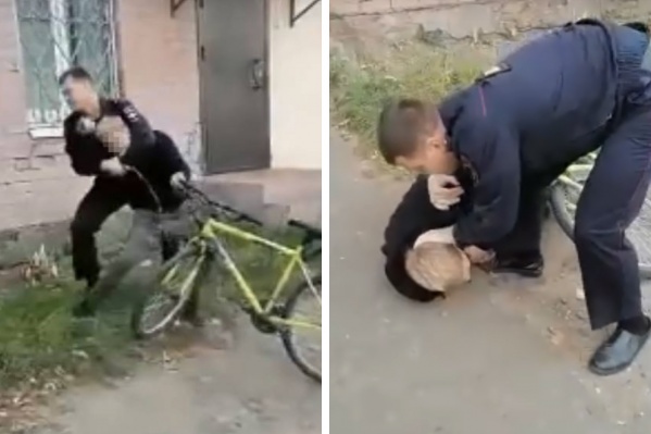 Полицейский пытался затащить подростка в отдел, а тот, как мог, сопротивлялся Полицейский пытался затащить подростка в отдел, а тот, как мог, сопротивлялся