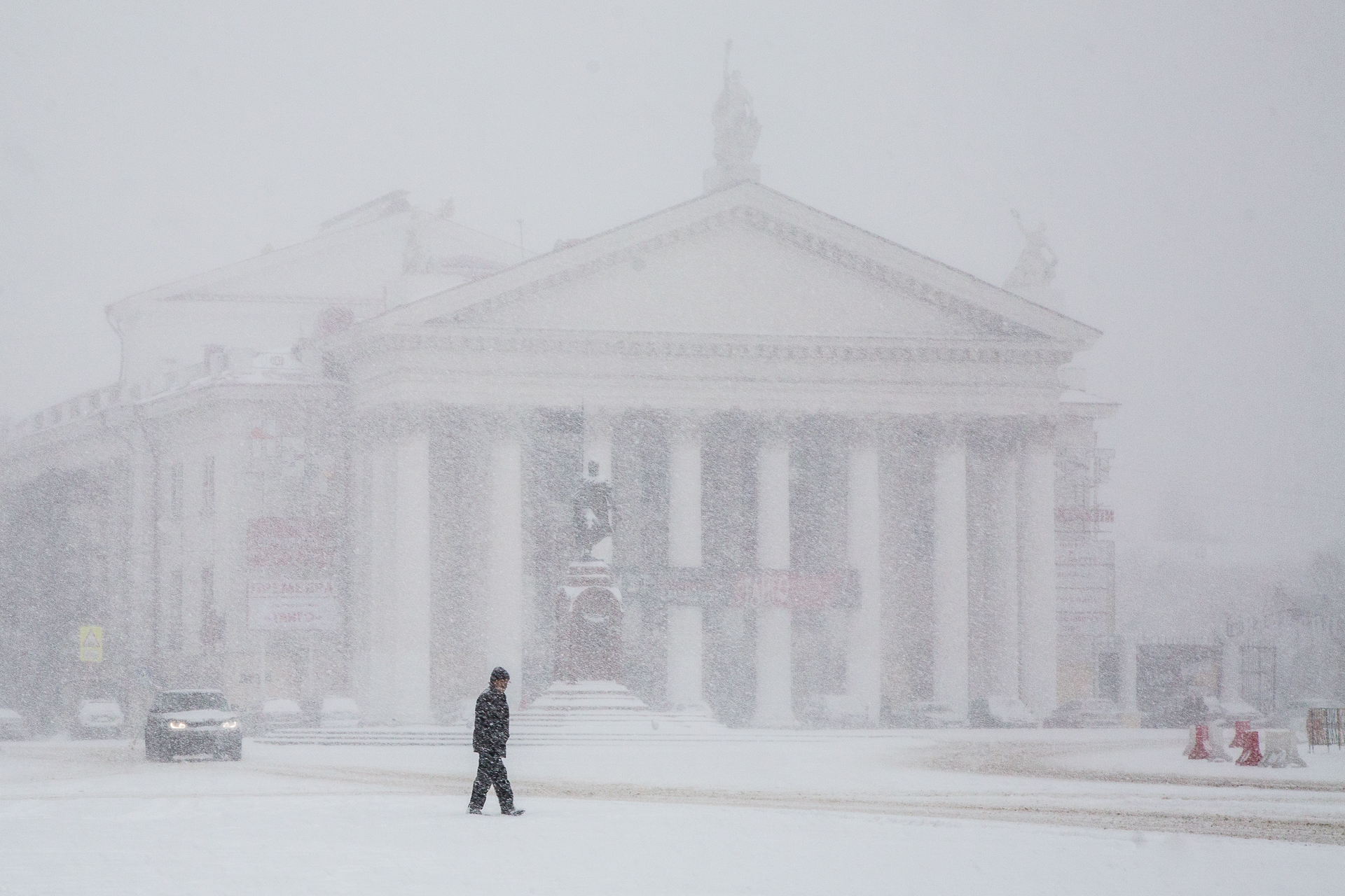 Снегопад в Волгограде