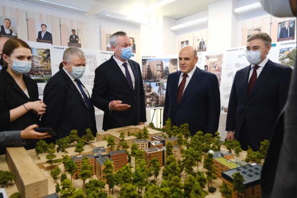 Травников показал Мишустину проект нового кампуса НГУ Травников показал Мишустину проект нового кампуса НГУ
