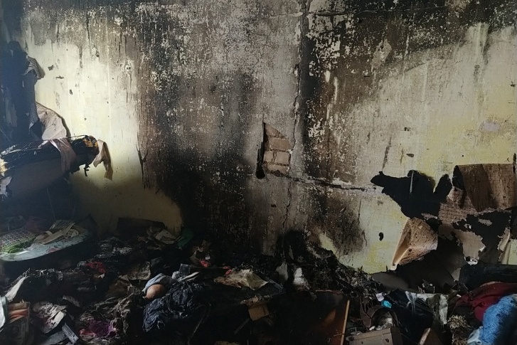 Одна из комнат полностью выгорела