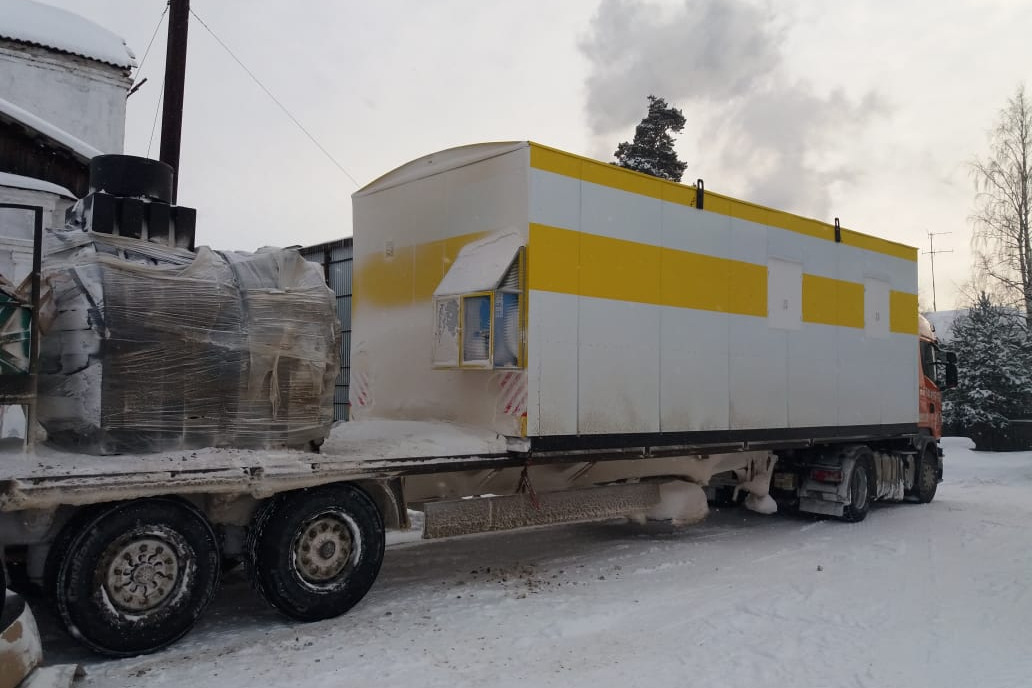 Новое здание прибыло в Шенкурск из Удмуртии Новое здание прибыло в Шенкурск из Удмуртии 