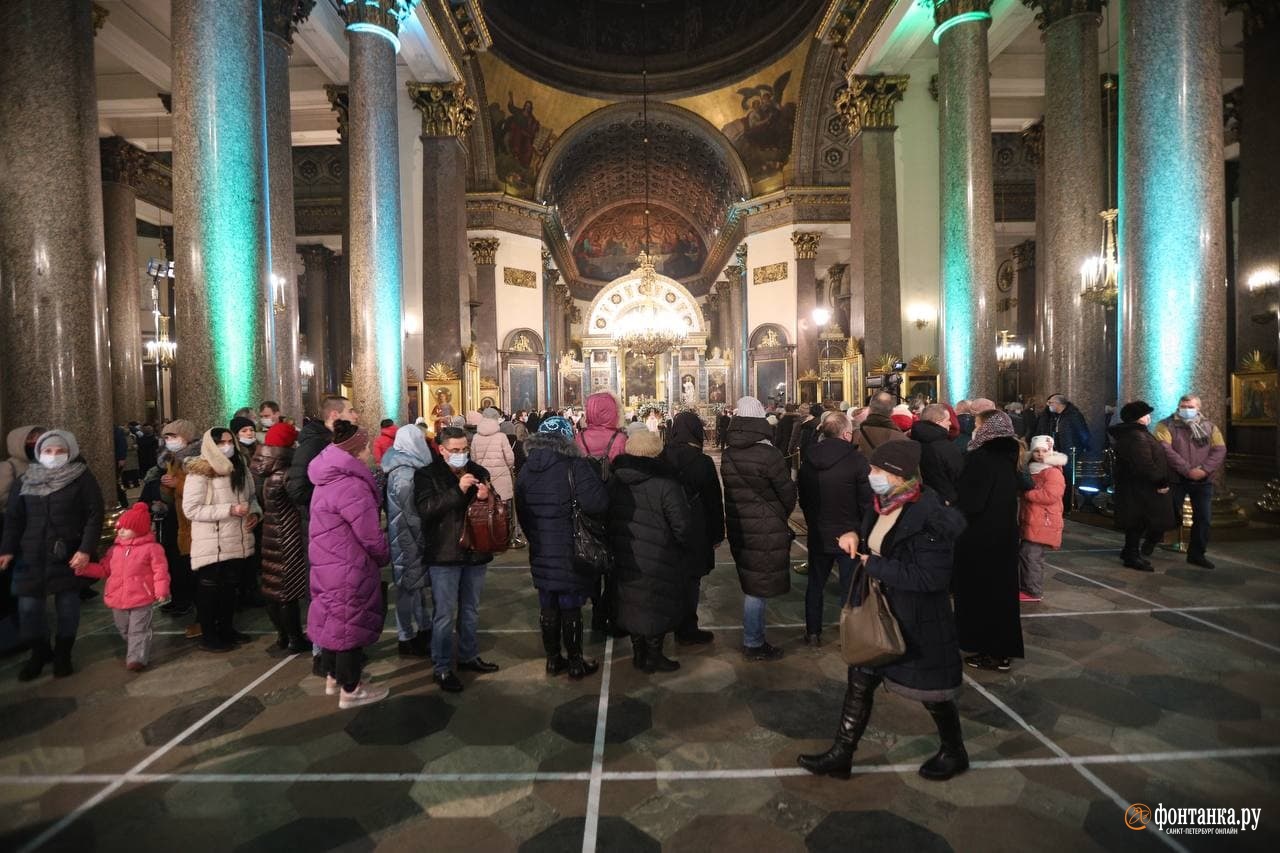 Казанский собор в Санкт Петербурге всенощная