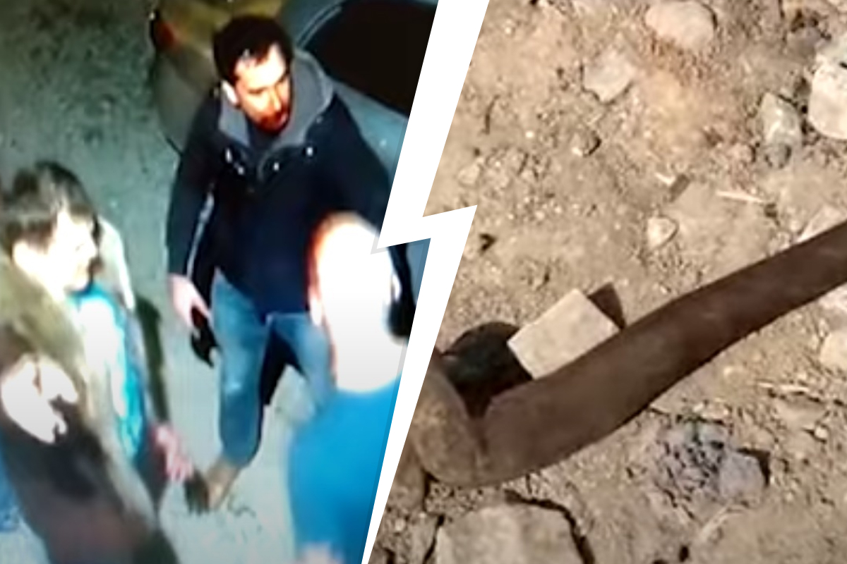 В Екатеринбурге неадекватный мужчина монтировкой избил соседей. Видео