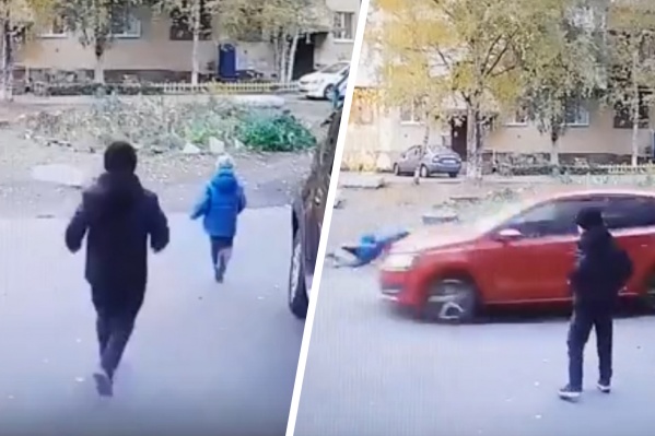 Момент столкновения попал на камеру видеонаблюдения Момент столкновения попал на камеру видеонаблюдения