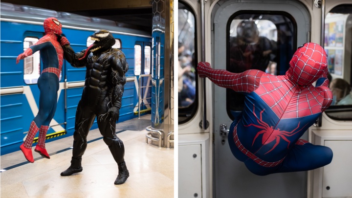 Человек-паук и Веном устроили драку в метро Екатеринбурга