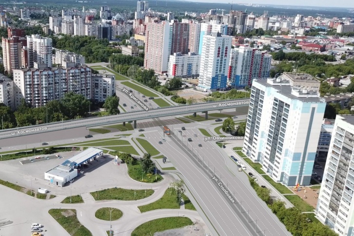 На перекрестке с шоссе Космонавтов появится двухуровневая развязка На перекрестке с шоссе Космонавтов появится двухуровневая развязка