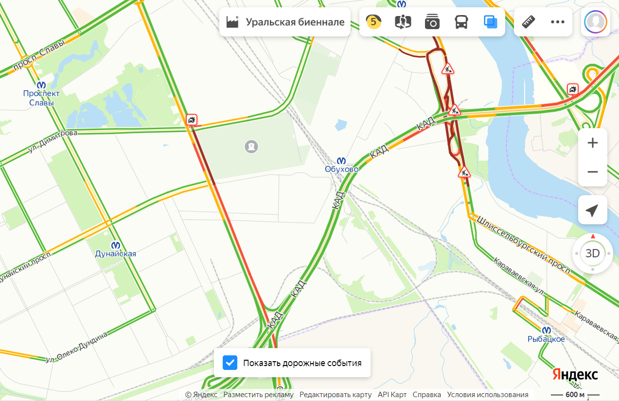 Пробки на ленинском проспекте спб сейчас