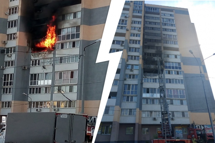 Огонь и копоть повредили несколько квартир, а одна выгорела полностью