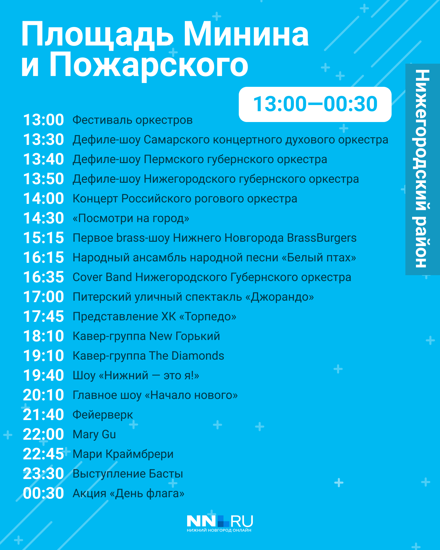 Программа мероприятий в Нижегородском районе