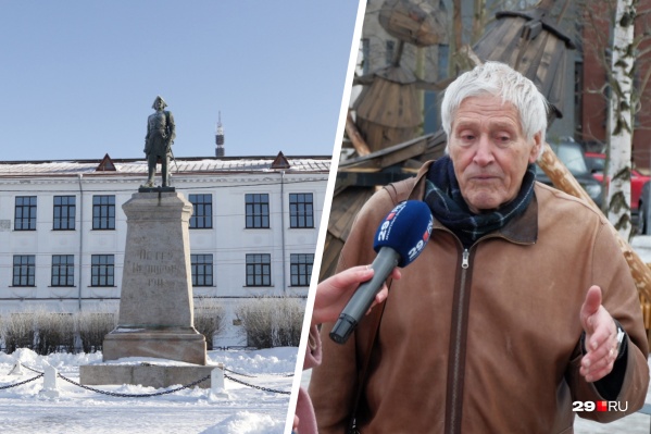 Один из гармоничных памятников, по мнению Юрия Барашкова, посвящен Петру Первому. Он стоит в Петровском сквере Один из гармоничных памятников, по мнению Юрия Барашкова, посвящен Петру Первому. Он стоит в Петровском сквере