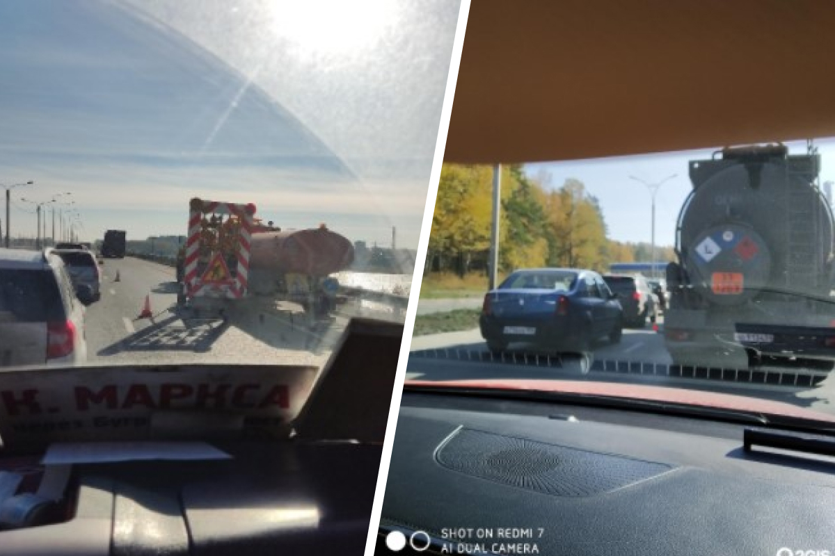 Водители вновь встали в пробку на Бердском шоссе — когда это закончится