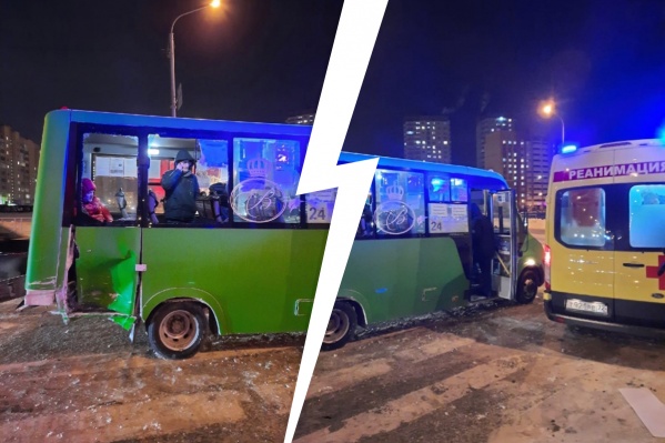 В момент ДТП в микроавтобусе находились шестеро пассажиров, трое из них получили травмы В момент ДТП в микроавтобусе находились шестеро пассажиров, трое из них получили травмы