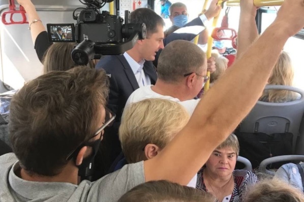 Владимир Волков проверял, как работает общественный транспорт в Ярославле Владимир Волков проверял, как работает общественный транспорт в Ярославле