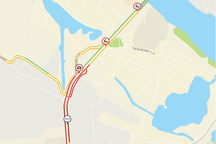 По словам водителей, сервис 2gis сейчас не отображает реальной ситуации — пробка намного больше По словам водителей, сервис 2gis сейчас не отображает реальной ситуации — пробка намного больше