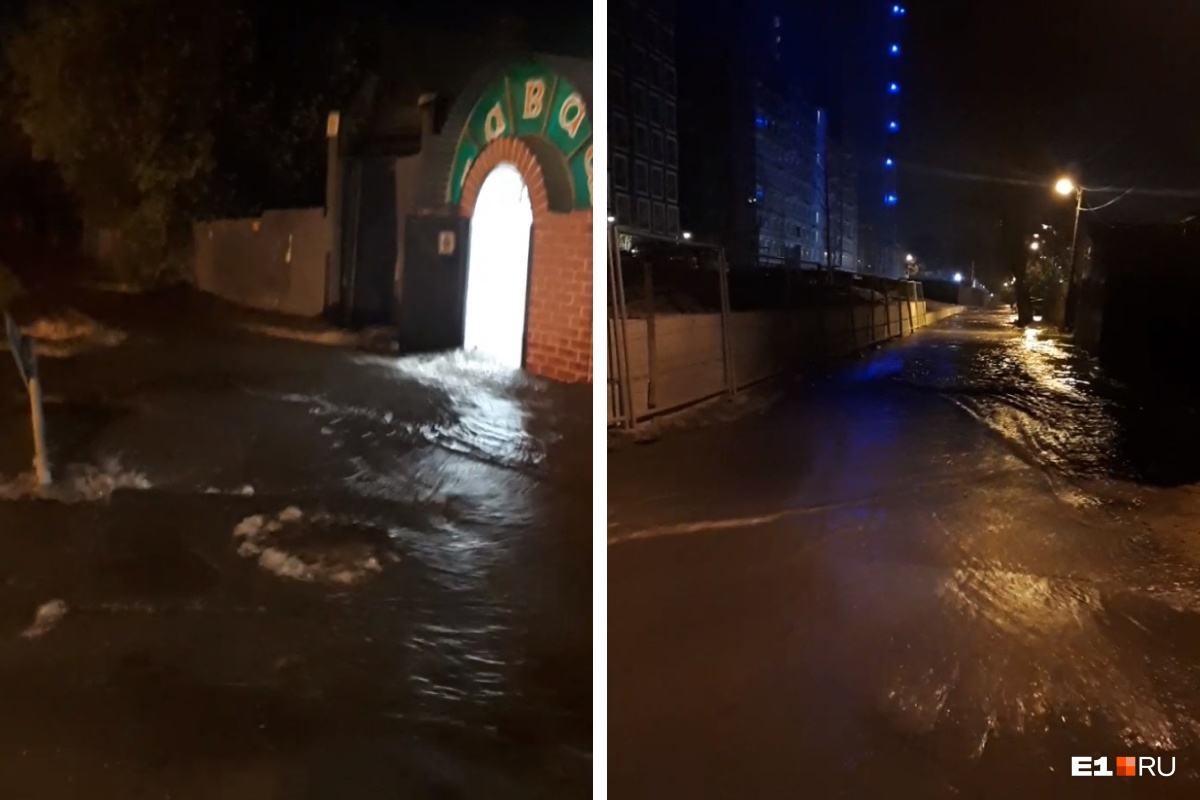 «Вода поднялась до полутора метров»: в Екатеринбурге затопило дома на Московской