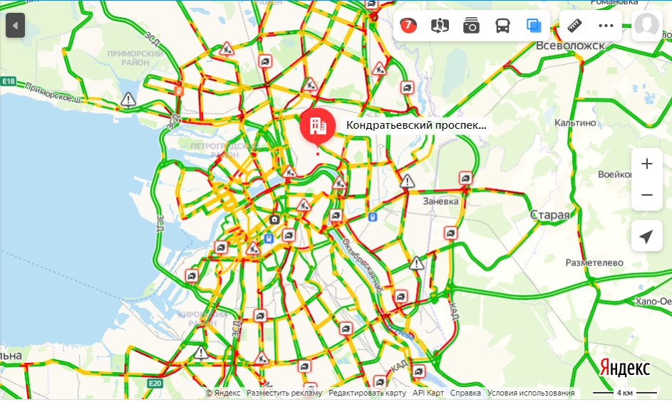 Кондратьевский проспект карта спб