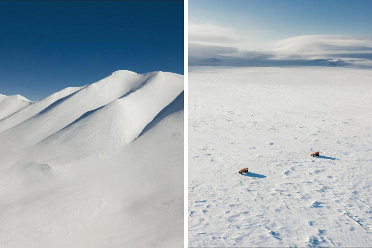 Новосибирский фотограф показал снежную пустыню Чукотки с высоты — от белых просторов режет глаза