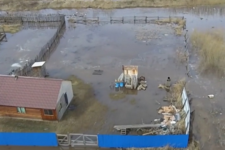 Затопленный Бугач в Красноярске