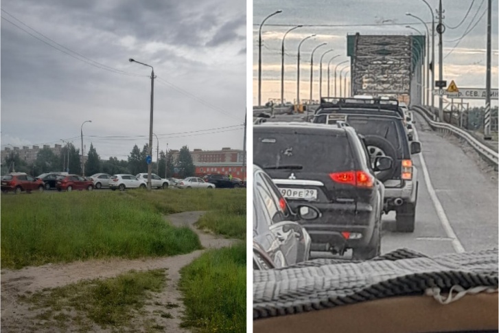 Что на мосту в архангельске сейчас