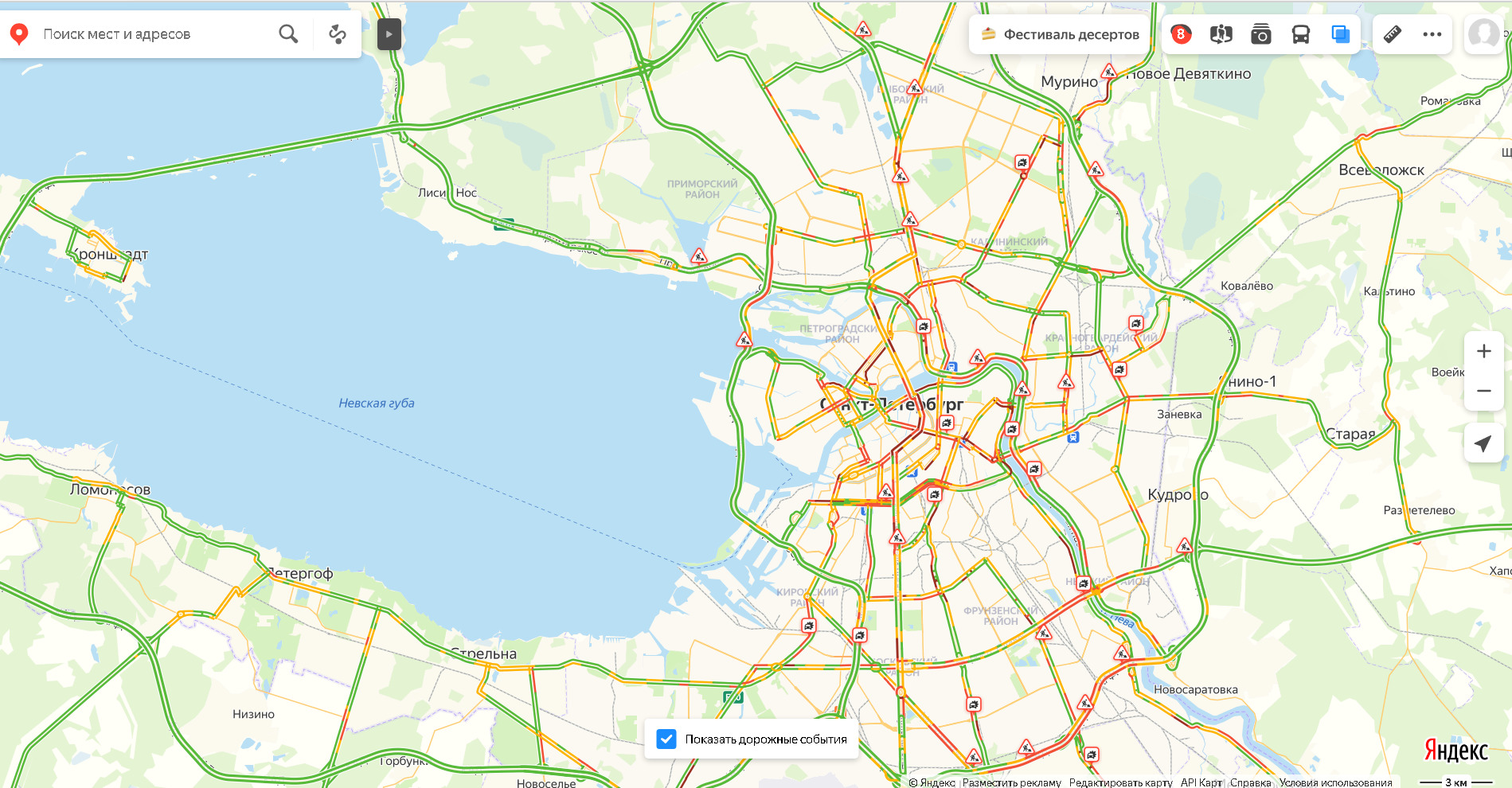 Карта спб для автомобилистов со знаками