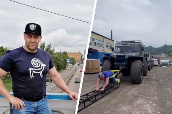 Спортсмен смог сдвинуть с места <nobr class="_">7 тонн</nobr> техники Спортсмен смог сдвинуть с места <nobr class="_">7 тонн</nobr> техники