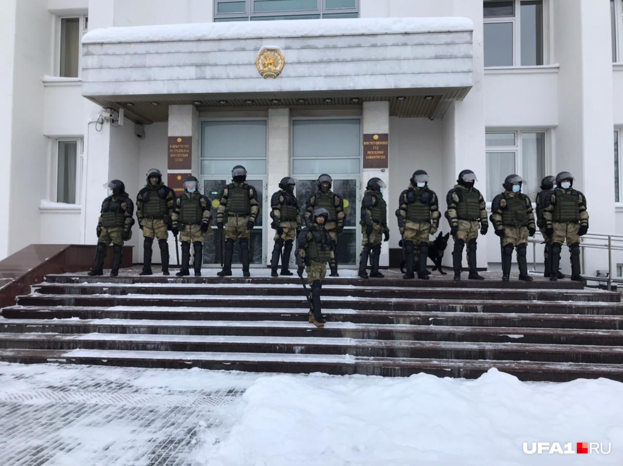 Вход в здание охраняет и песик Вход в здание охраняет и песик 
