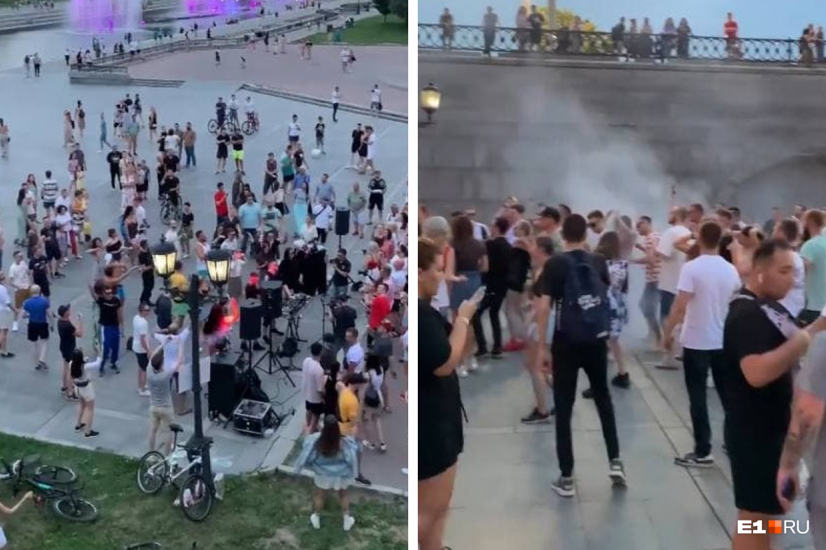 Диджеи устроили шумную вечеринку в Историческом сквере Екатеринбурга: видео