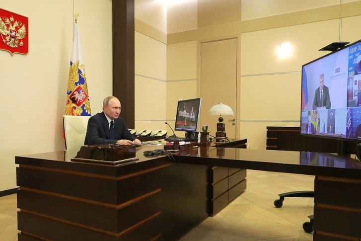 Президент вел совещание из своей резиденции в Ново-Огарёво