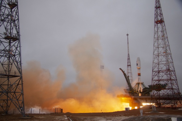 Ракета стартовала с пусковой установки <nobr class="_">№ 6</nobr> площадки <nobr class="_">№ 31</nobr> космодрома Байконур Ракета стартовала с пусковой установки <nobr class="_">№ 6</nobr> площадки <nobr class="_">№ 31</nobr> космодрома Байконур
