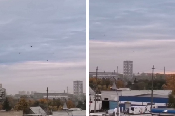 Эскадрилью заметили около 08:30 Эскадрилью заметили около 08:30