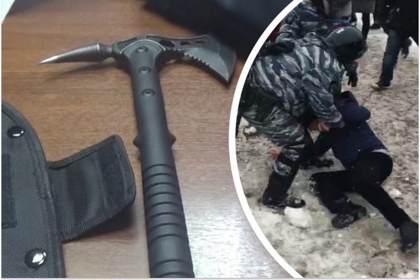 У одного из задержанных изъяли топор У одного из задержанных изъяли топор 
