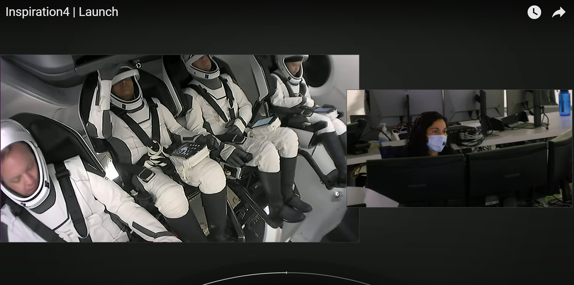 Кадр из видео SpaceX в YouTube